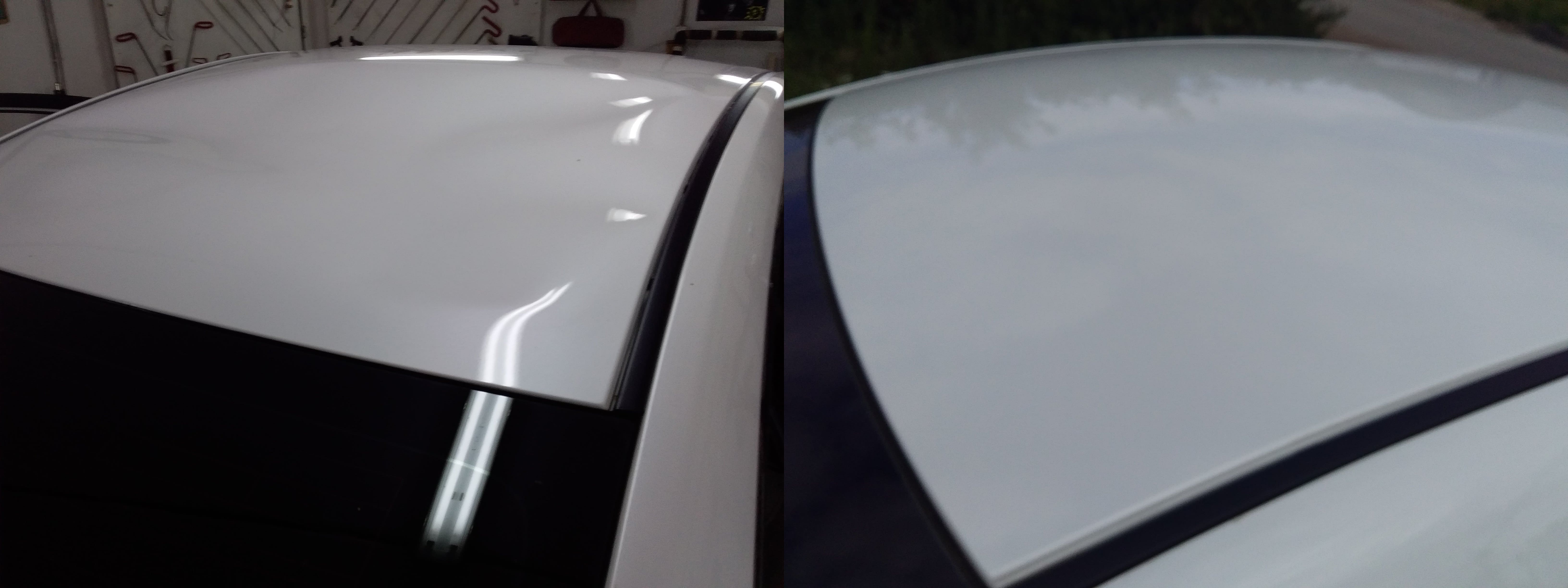 Мазда6 безпокрасочьный ремонт крыши 8 часов- 7 т. руб.